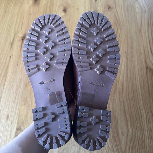 Madewell The Mindy Lugsole Leather Mule in "Dried Maple" Size 7.5 - Picture 8 of 9